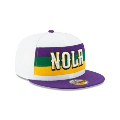 White New Orleans Pelicans Hat - New Era NBA 2019 NBA Authentics City Series 9FIFTY Snapback Caps USA2056913